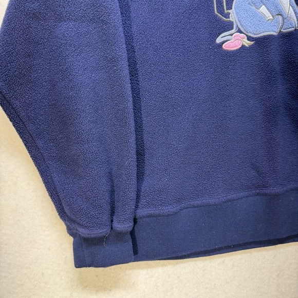 VINTAGE Disney Store Eeyore Mens M Blue Pullover Sweatshirt Winnie The Pooh 66 - Picture 6 of 16